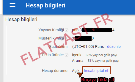 adsense hesap iptal etme