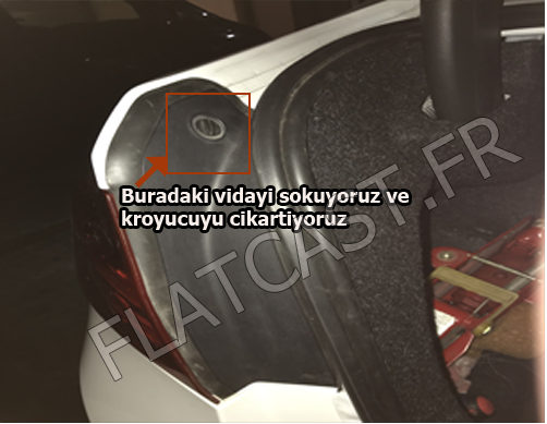 Bmw f30 bagaj alti kayan led baglantisi 1