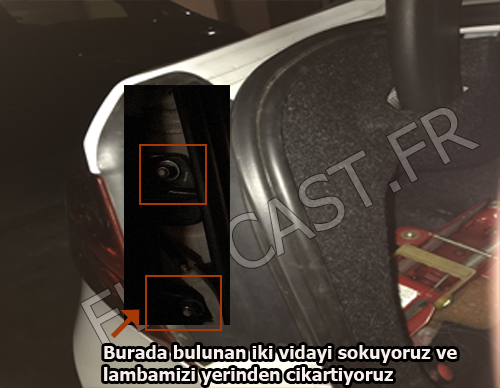 Bmw f30 bagaj alti kayan led baglantisi 2