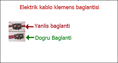 elektrik kablo klemens baglanti sekli