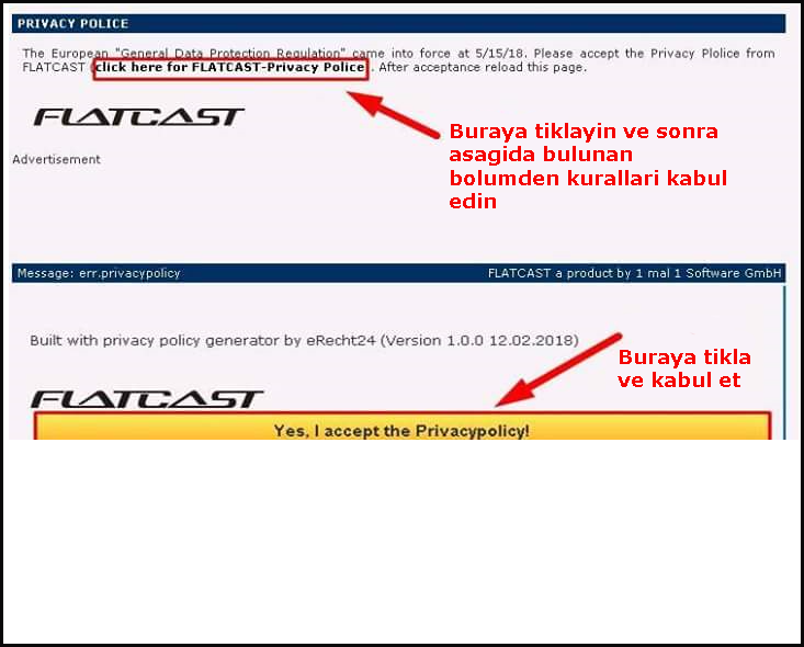 flatcast radyo 2018 kisisel veri koruma kanunu giris sorunu