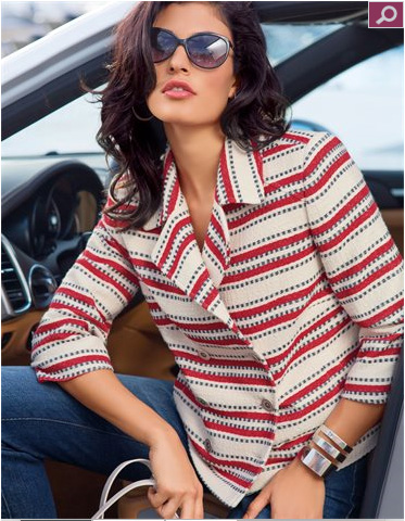 blazer-femmes-rouge-marine