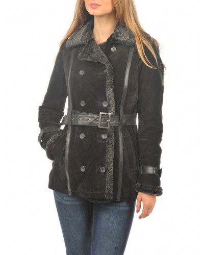 Veste-cuir-femme-aspect-nubucke flatcast tema