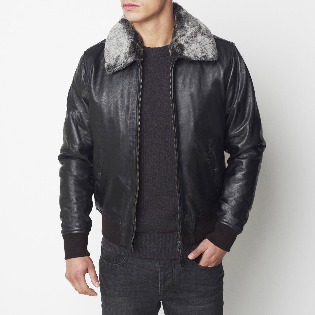 Blouson-en-cuir-homme flatcast tema