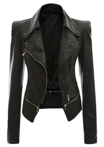 Vest-mode-col-rabattu-a-glissiere-a-manches-longues-en-cuir