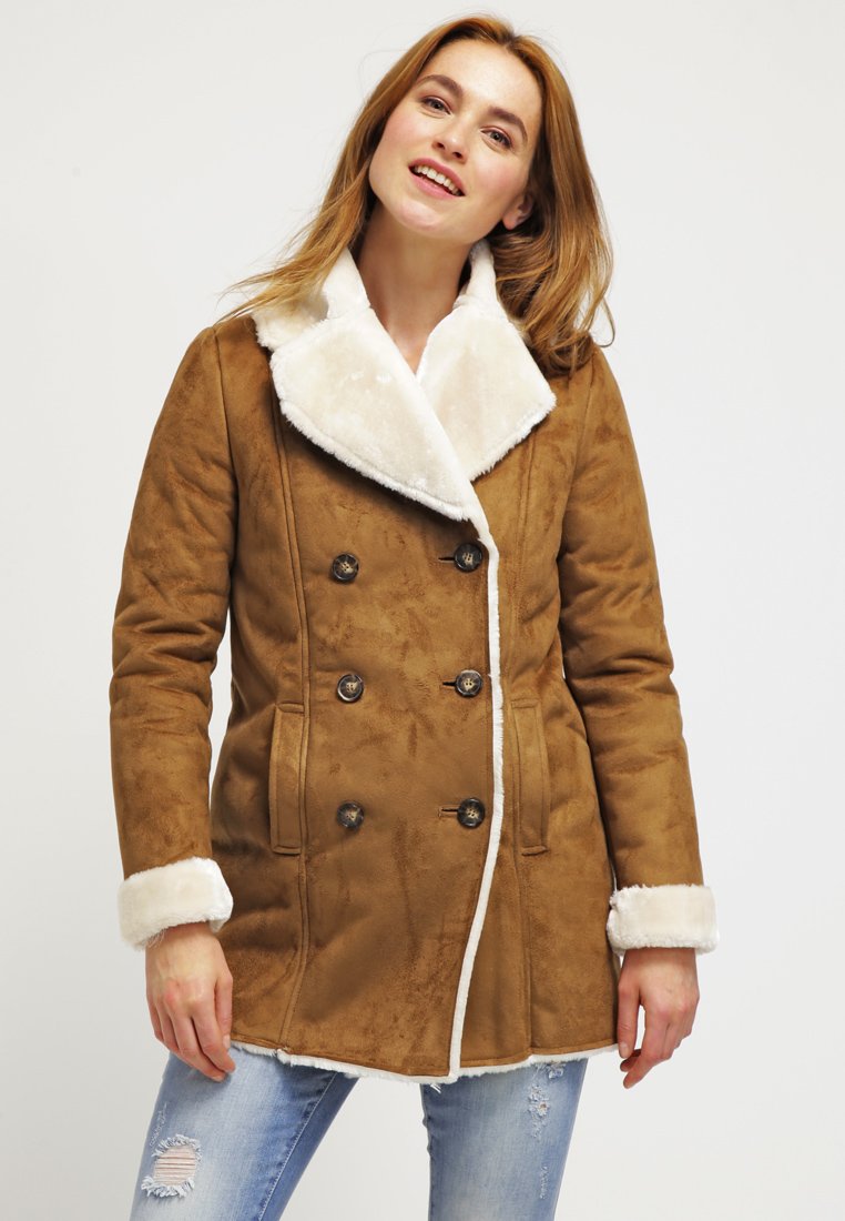 Manteau-court-femmes-marron-2016