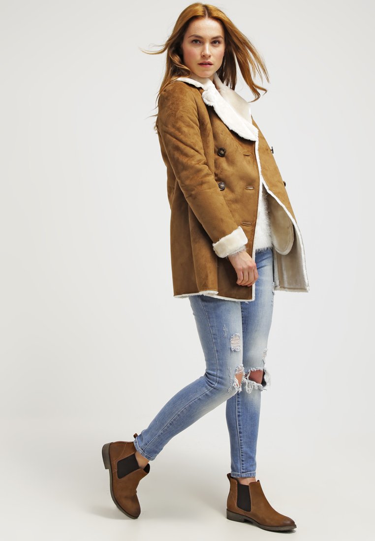 Manteau-court-femmes-marron-2016