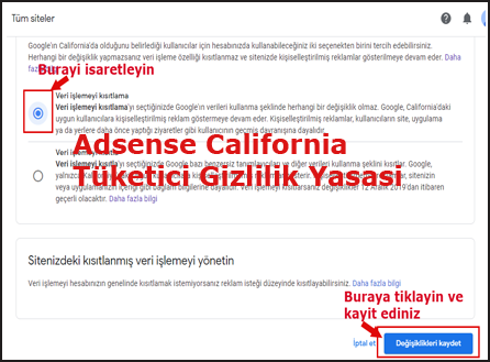 adsense-california-tuketici-gizlilik-yasasi flatcast tema