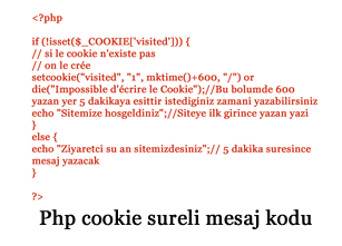 php-cookie-sureli-mesaj-kodu flatcast tema