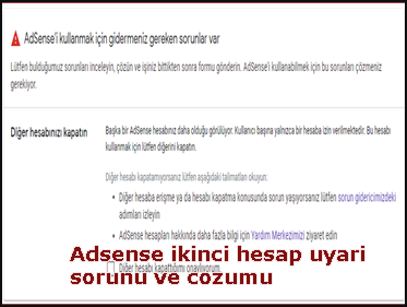 adsense-ikinci-hesap-uyari-cozumu flatcast tema