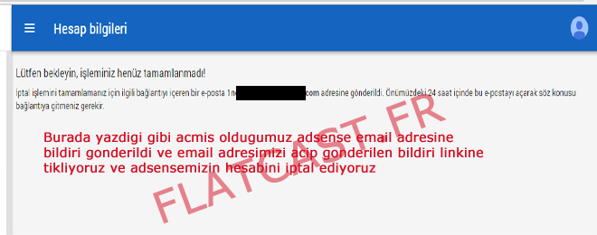 Adsense istegi iptal etme4