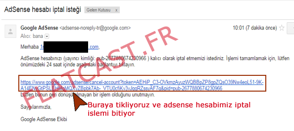 Adsense istegi iptal etme5